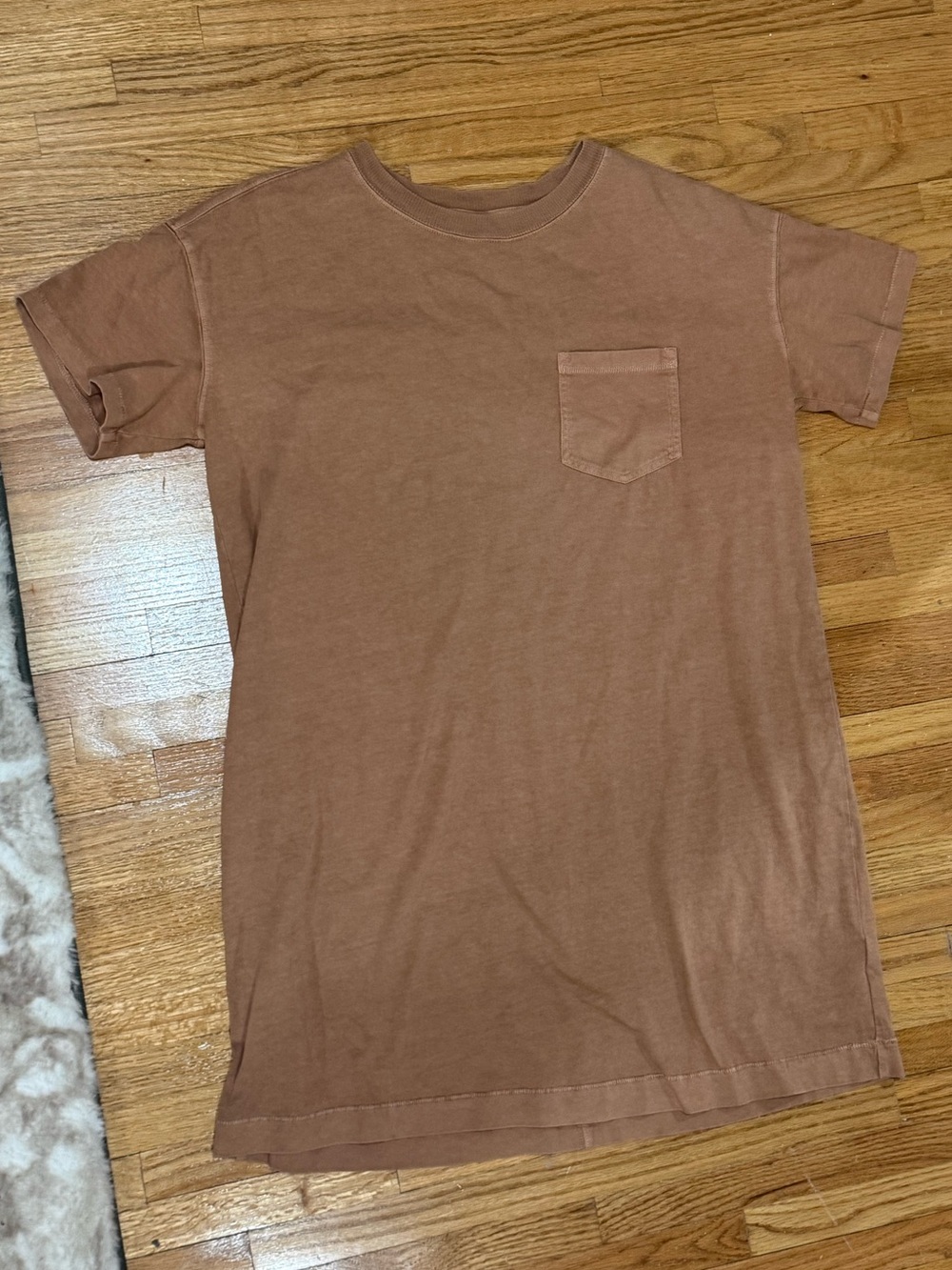 Old Navy Garment Dyed T-Shirt Pocket Dress in Dusty Brown- NWOT Size M